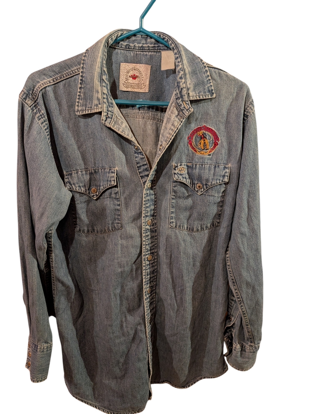 Vintage Denim Western Button-Up Shirt Jacket - Calgary Stampede